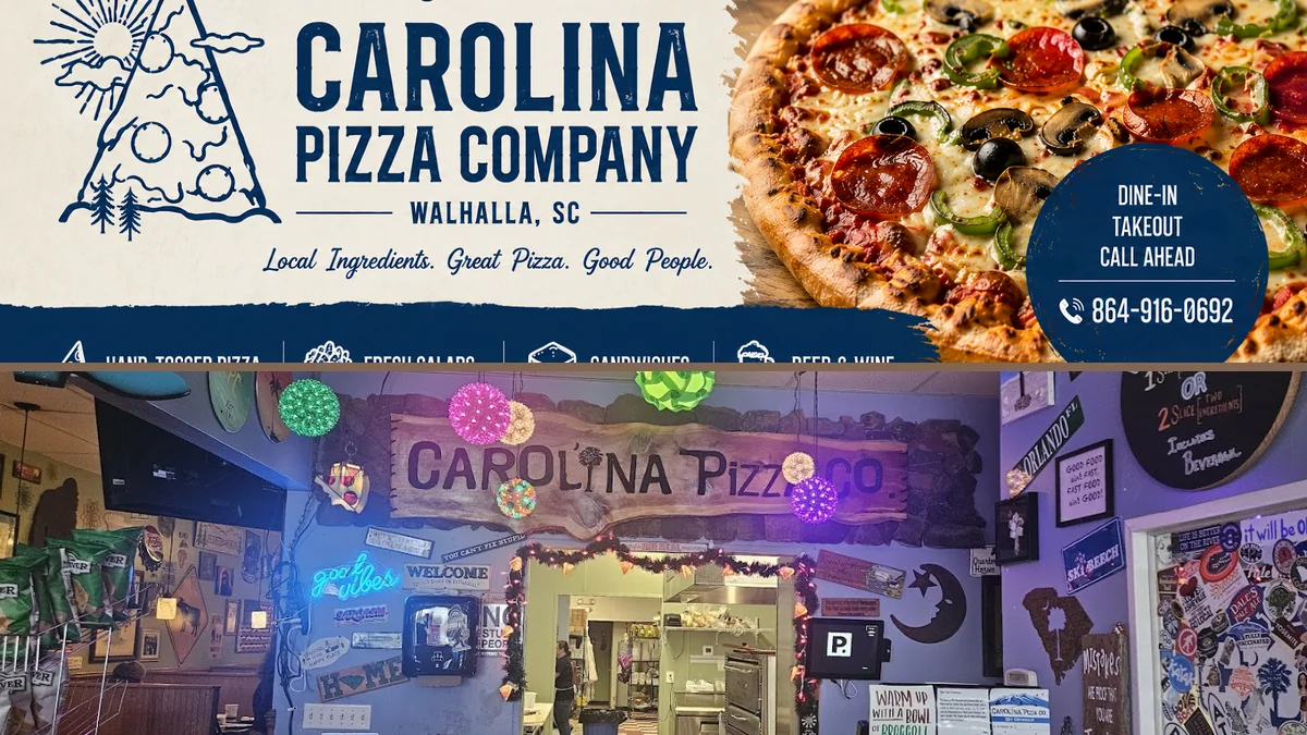 Pizza trays on a restaurant table